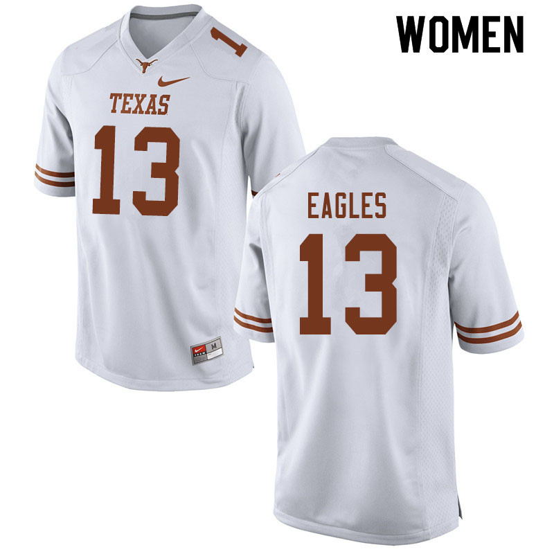 Women #13 Brennan Eagles Texas Longhorns College Football Jerseys Sale-White